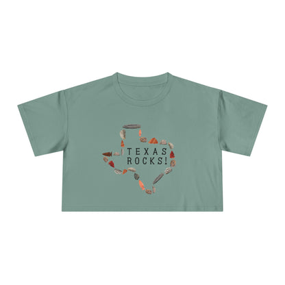 "Texas Rocks!" Women's Crop Tee
