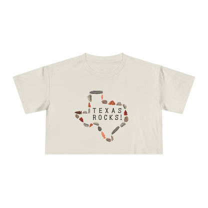 "Texas Rocks!" Women's Crop Tee