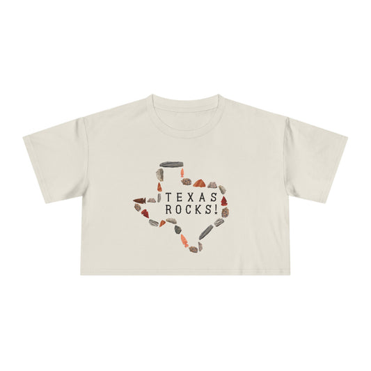 "Texas Rocks!" Women's Crop Tee