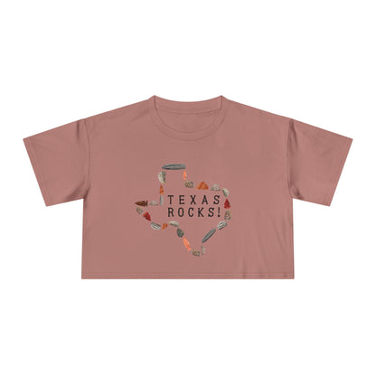 "Texas Rocks!" Women's Crop Tee
