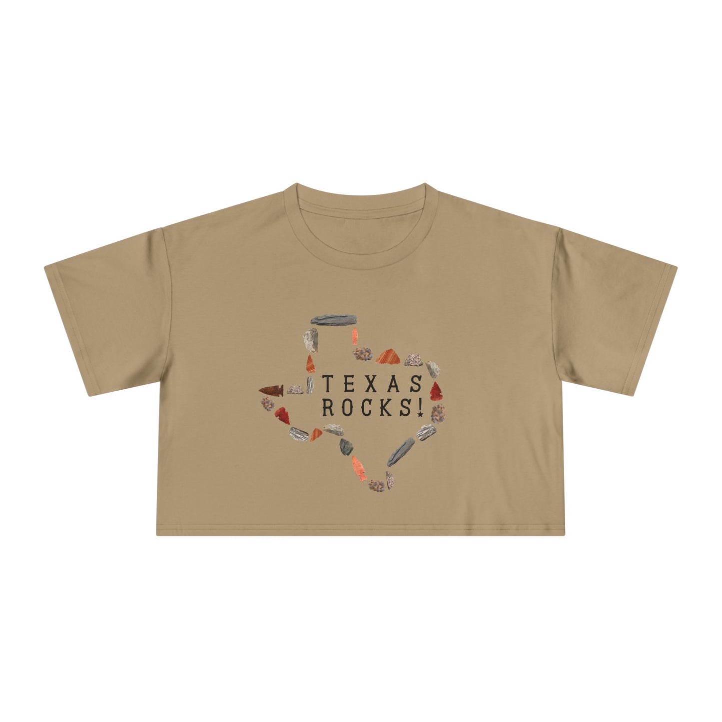 "Texas Rocks!" Women's Crop Tee