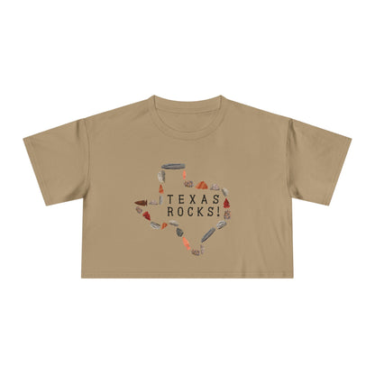 "Texas Rocks!" Women's Crop Tee